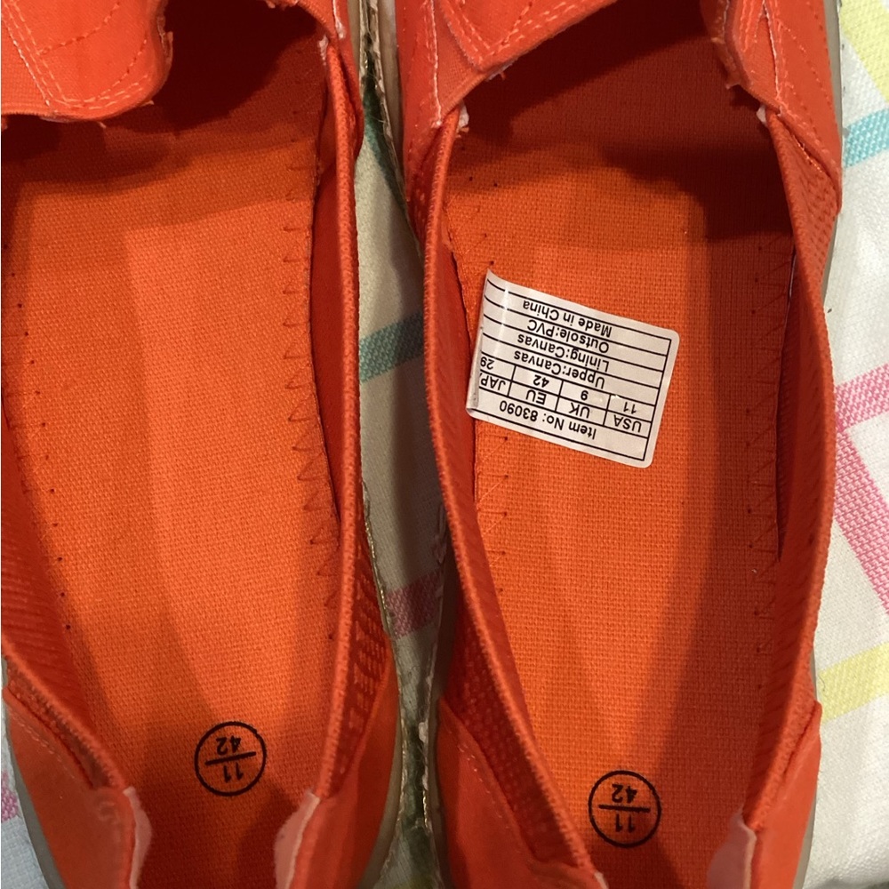 NWOT - Orange Espadrille - Cute Shoes - Never Worn - Sz 11!!! - Picture 10 of 12